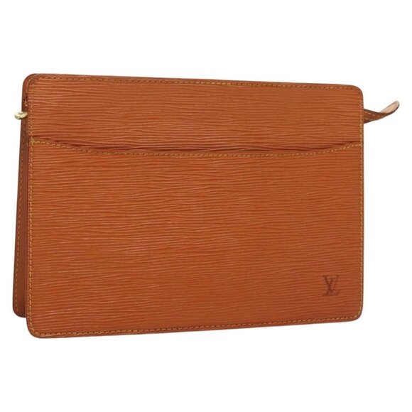 LOUIS VUITTON Epi Pochette Homme Clutch Bag Zipangu Gold - Picture 1 of 16